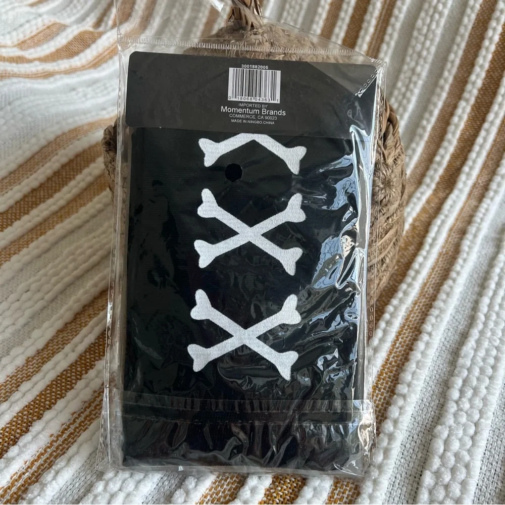 Happy Halloween Knee High Socks 🎃 Black & White Crossbones‎ Adult Costume